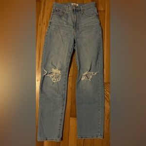 Madewell Light Blue Ripped Skinny Jeans